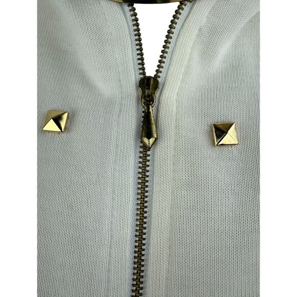 Vintage 90's cotton gold studded white batwing romper - Picture 4 of 6